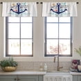 thumbnail image 3 of LALILO Kitchen Curtain Valance Banner With You Boat Anchor Rod Pocket Window Curtain 52"x 18" Set of 2, 3 of 5