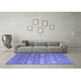 thumbnail image 3 of Ahgly Company Machine Washable Indoor Square Oriental Blue Traditional Area Rugs, 4' Square, 3 of 4
