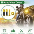 thumbnail image 3 of Kit de cubiertas de empuñaduras de motocicleta de 7/8" 22mm 15/16" 24mm, empuñaduras de manillar de aleación de aluminio antideslizantes para motocicleta, scooter, bicicleta, ATV, tono dorado, 1 juego, 3 of 7