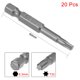 thumbnail image 2 of 20 piezas 50 mm 1/4" Vástago Hexagonal T20 Brocas de Destornillador Torx S2 Acero Aleado Alto, 2 of 4