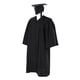 thumbnail image 1 of Vestido de graduación de licenciatura negro de pregrado Vestido de adulto tejido Vestido de graduación de escuela secundaria universitaria, 1 of 4