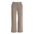 thumbnail image 7 of Nugftut Womens Wide Leg Pants Striped Elastic Waist Casual Sweatpants Lightweight Fall Pants, 7 of 7