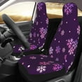 thumbnail image 3 of Fotbe Purple Snow Flakes Pattern Automotive Seat Covers for Cars Trucks and SUVs – Car Seat Covers for Front Seats,Protective Seat Covers,Vehicle Seat Covers, Set of 2, 3 of 9