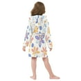 thumbnail image 7 of FORMRS Niños Bathrobe Unisex Hooded Robe Soft Plush Pajamas Sleepwear, Size 2-3T, Blue Retro Flower, 7 of 7