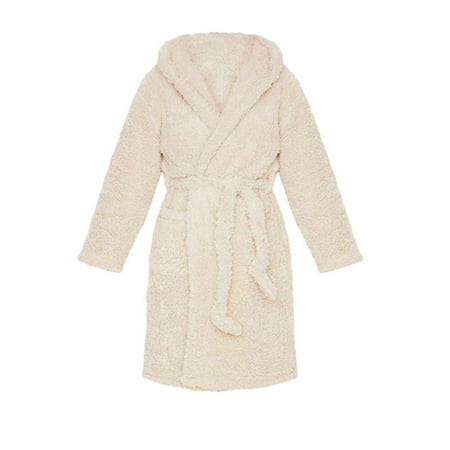 

Springcmy Women bear ear plush long sleeve hooded nightgown