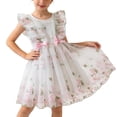 thumbnail image 1 of Tauxra Robes d'Été pour Femmes Manches Courtes Plissées Robe Ligne A avec Poches Décontractée Florale Midi Robe de Plage Tenues de Vacances, 1 of 8