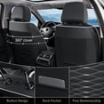 thumbnail image 5 of FLORICH Leather Car Seat Cover Front Seat, Waterproof Seat Covers for Cars, Automotive Seat Covers Universal Fit for Most Cars SUV Truck, Gray & Black, 5 of 8