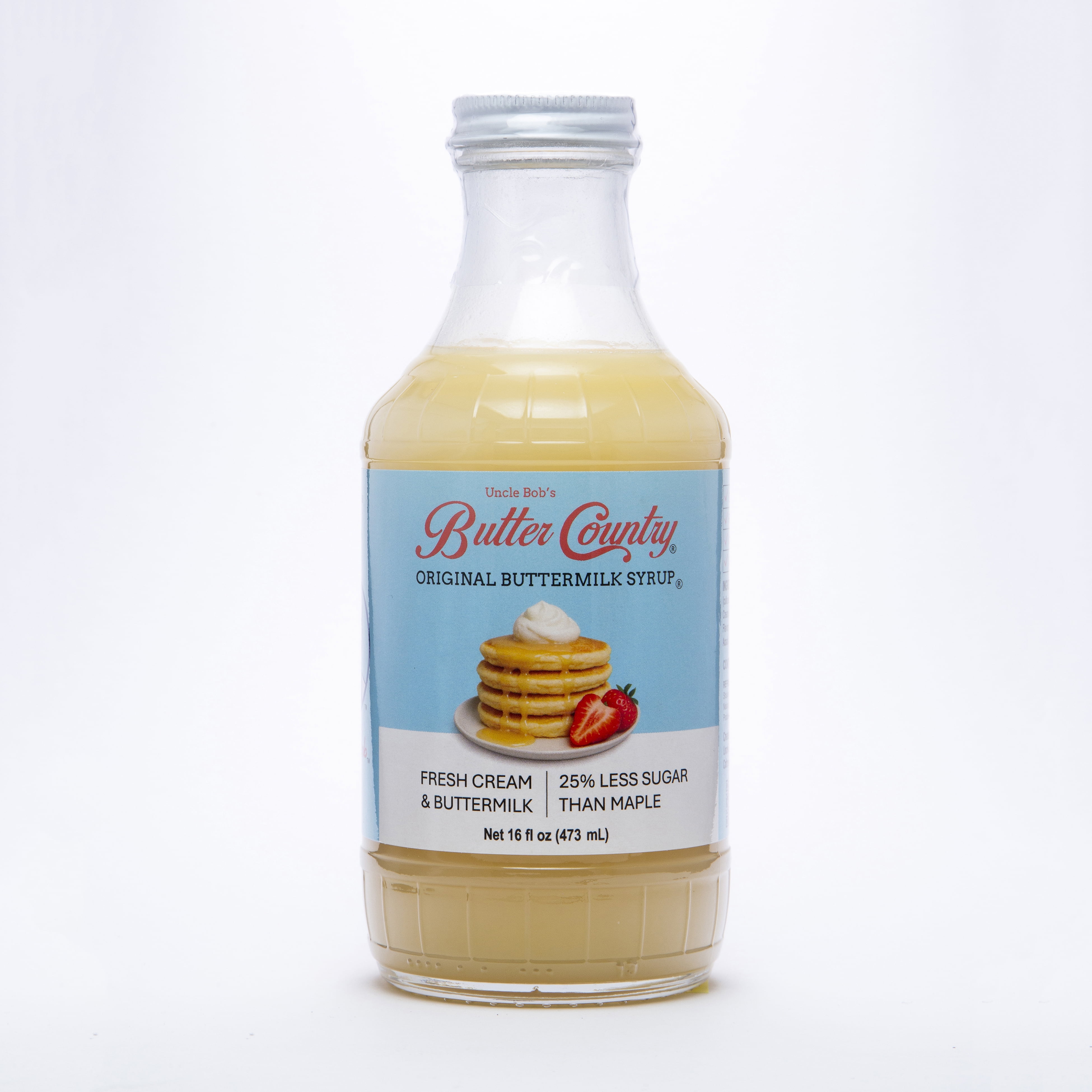 (2 pack) Butter Country Rich and Creamy Buttermilk Syrup | Original Buttermilk Flavor | 16 fl oz Bottle