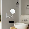 thumbnail image 5 of Espejo de aumento de pared extensible giratorio de 360° - Aumento de 3x - 22 x 21,7 cm - Espejo de pared de baño de doble cara de acero inoxidable para maquillaje y afeitado, 5 of 5
