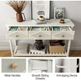 thumbnail image 5 of Entry Table Narrow Console Table Farmhouse 47", Sofa Table with Storage Behind Sofa Table with Entry Shelf with Open Storage, Easy to Assemble, Embossed Wood Grain Black, 5 of 9