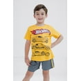 thumbnail image 3 of Hot Wheels Little Boys T-Shirt and Mesh Shorts Outfit Set Yellow / Gray 6, 3 of 5