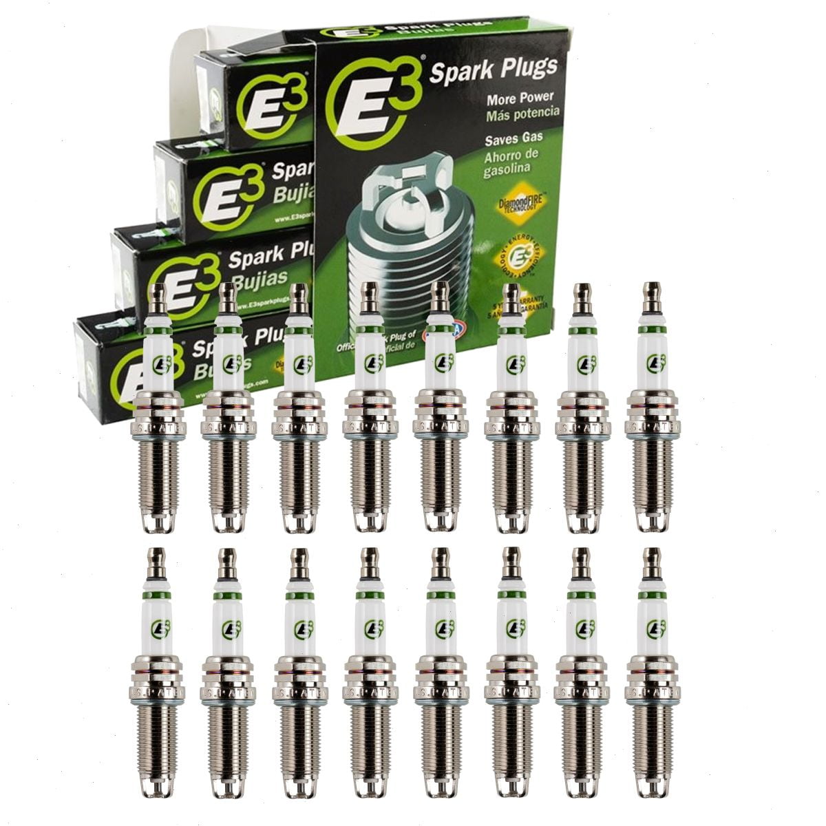 16 pc E3 Spark Plugs compatible with Chrysler 300 5.7L V8 2009-2021