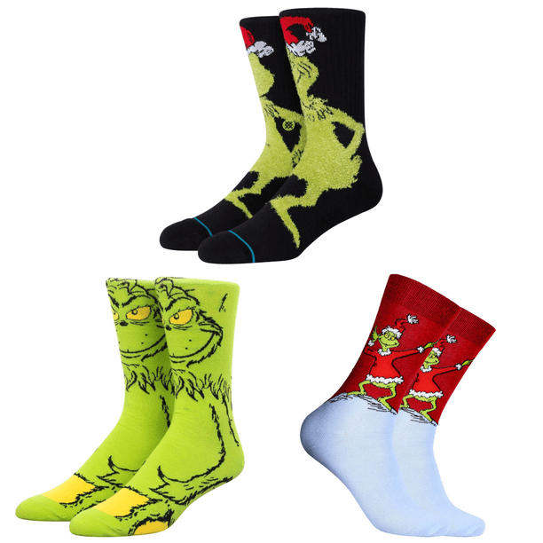 Monster Socks Cómodos Calcetines Navideños Unisex Suministros para Fiestas (A) Verde