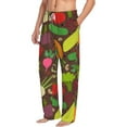 thumbnail image 2 of Uemuo Cartoon Vegetables Pattern Men's Wide Leg Palazzo Lounge Pants with Pockets Light Weight Loose Comfy Casual Pajama Pants-Large, 2 of 9