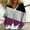 A_ Purple, variant on Women's V-Neck Long Sleeve Fleece Cardigan - Fashion Color Block Printed, Warm Zip-Up Jacke for Daily Wear Light Blue XXL