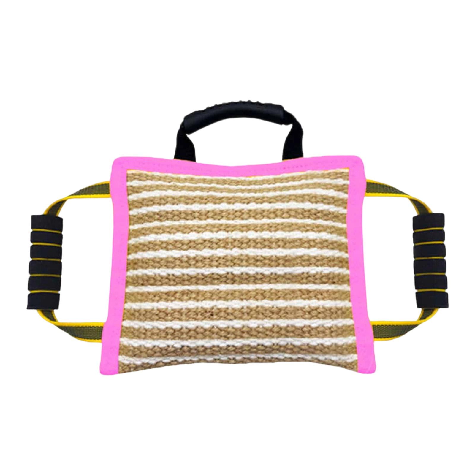 YWMJZEU Dog Bite Pillow Coarse Jute Material Training Gear Interactive Obedience Toy for pink