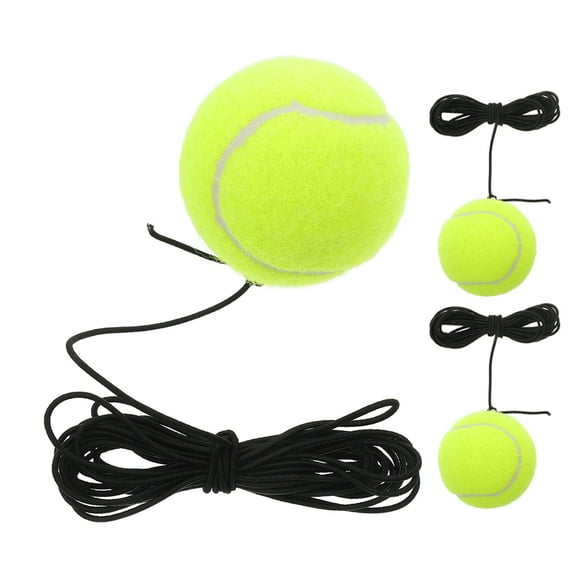 HEMOTON Tennis Trainer Rebound Balls with String for Beginners Portable Training Tool 3 Pcs Multi Chemical