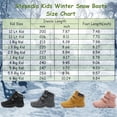 thumbnail image 3 of Stepedia Hiking Boots Boys Girls Waterproof Snow Boots Warm Faux Fur Lined Winter Walking Shoes for Kids, Gray, 13 Little Kid, 3 of 8