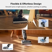 Roborock F25 Wet/Dry Vacuum Cleaner, 20000Pa Floor Cleaner, cordless, Hot Air Flash Drying & High Temperature Self Cleaning, Black