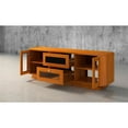 thumbnail image 4 of 70" Transitional TV Stand, Media Console for Flat Screen and Audio Video Installations with Brazilian Cherry Veneers and Solids in a Light Cherry Finish, 4 of 5