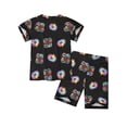 thumbnail image 4 of QEFJNO 3-10Y Kids Boys Pajamas Set 2 PCS Short Sleeve Top and Shorts Pants for Toddler Boys Dinosaur Pjs Summer, 4 of 14