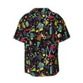 thumbnail image 2 of Xecao offers the Colorful Geometric Figures for Men's Casual Short-sleeved Shirt, a button-up collared shirt with a pocket, perfect for beach vacations and yacht travel in the Large size., 2 of 7