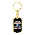 thumbnail image 4 of Doesn'T Get Easier Swivel Trucker Keychain Dog Tag Stainless Steel or 18k Gold, 4 of 10