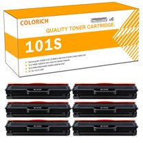 Colorich 6-Pack Compatible D101S 101S Toner Cartridge for Samsung 101S MLT-D101S SCX-3405 ML-2165 SCX-3400 SF-760P Printer Ink 6x Black