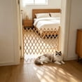 thumbnail image 5 of Dreisshy Dog Gate Indoor - Adjustable Dog Door, 14" Tall Small Pet Gate, Pressure Mounted for Doorways, Yellow, 5 of 6