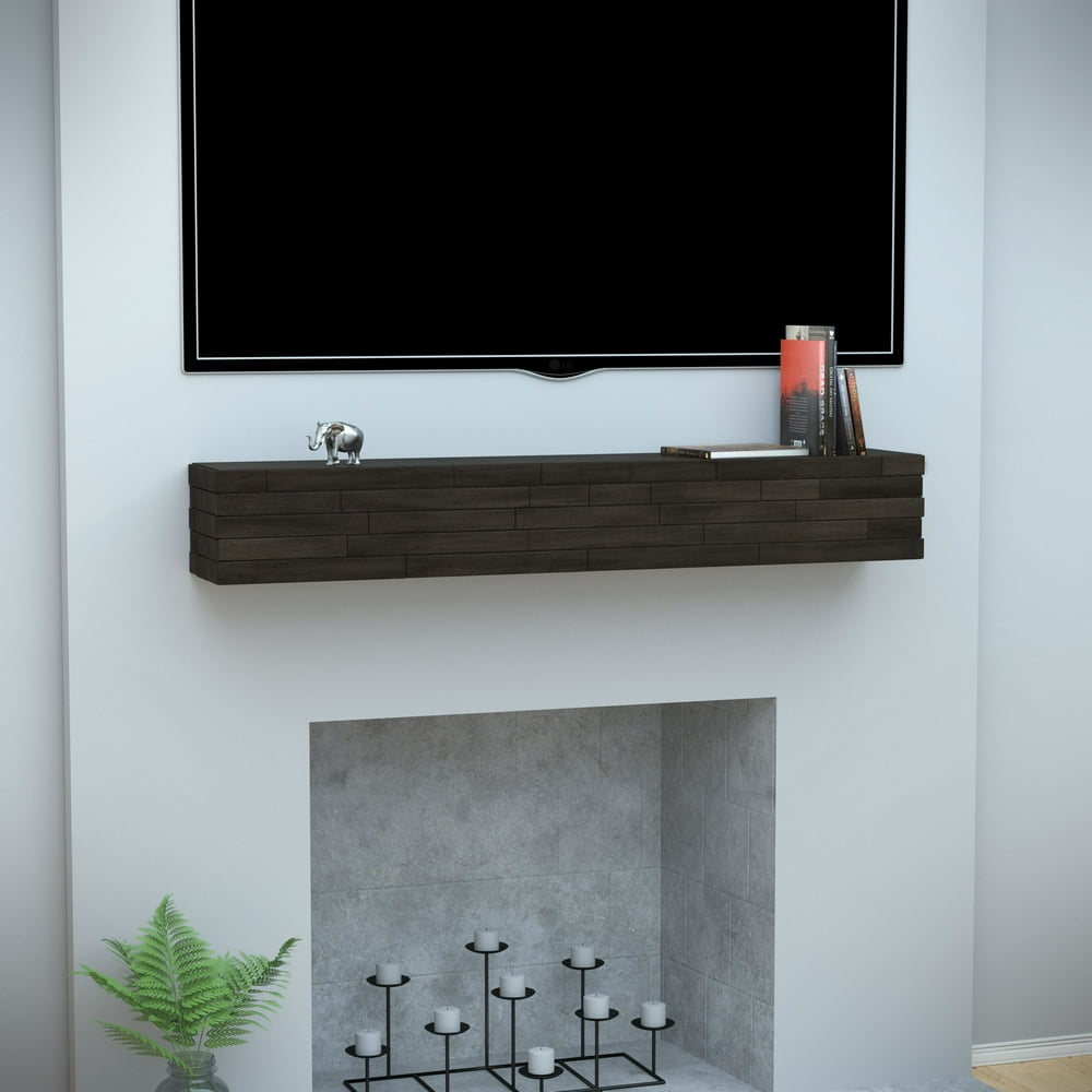 Abbi Floating Wall Mantel Shelf, Transitional, GrayWashed Ash