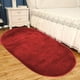 thumbnail image 5 of Alfombras suaves y peludas para dormitorio, alfombra ovalada para baño y sala de estar, 1 almohadilla de piel gruesa, antideslizante y lavable para una cómoda absorción de agua, ideal para, 5 of 9