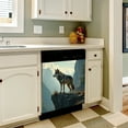 thumbnail image 3 of Wolf on Cliff Dishwasher Magnet Cover Decorative Sticker for Home Cabinet Kitchen 23" x26", 3 of 5