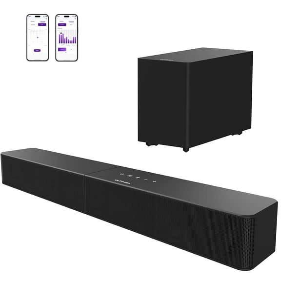 ULTIMEA Sound Bar With Wireless Subwoofer, 240W, App Control, BassMX & VoiceMX, Soundbar for Smart TV, Bluetooth 6.0, HDMI, Optical, Poseidon R3T