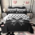 thumbnail image 2 of Manfei Ribbon Bowtie Bed Spread Queen,Pink Coquette Bow Queen Coverlet Set,3 Pieces,1 Quilt and 2 Pillowcases, 2 of 7