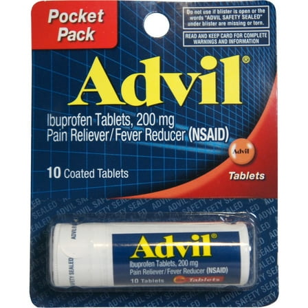Advil Pocket Pack 200mg Tablets, 10 ea (Pack of 2)