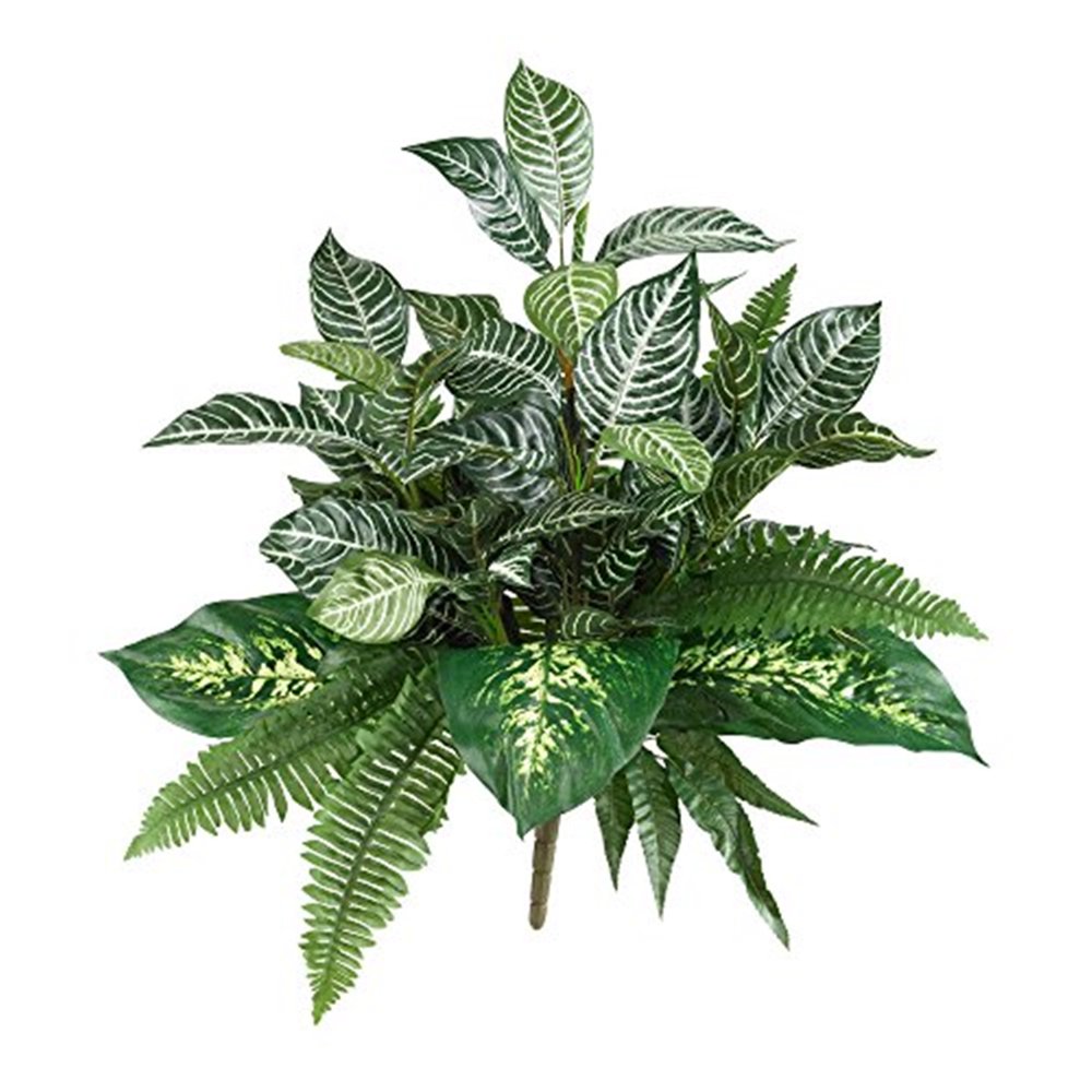 Nearly Natural 25" Mix Greens Artificial Plant (Set of 2)