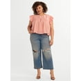 thumbnail image 6 of Jessica Simpson Women's and Women's Plus Chandler Flutter Sleeve Top, Sizes XS-4X, 6 of 7