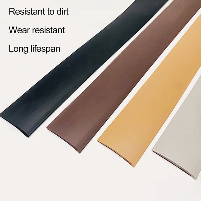 YAOMOBB Floor Edge Strip Self Adhesive Waterproof Floor Transition Strip 10/15mm Cuttable Wear Resistant Sealing Universal Carpet to Tile Floor Divider
