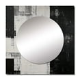 thumbnail image 2 of Designart "Echoes Of Abstract Ebony I" Abstract Shapes Square Mirror For Wall Decor - Large Black Square Mirror Printed Wall Decor - Modern Square Living Room Mirror, 2 of 5