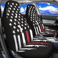 thumbnail image 3 of XYZCANDO Firefighter Flag Car Seat Covers Front Seats 2 Pcs Patriotic Automotive Interior Seat Covers Stretch Polyester Fabric Cover All-Season Protection for Most Cars,SUV,Sedan, 3 of 7
