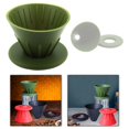 thumbnail image 1 of Gotero portátil para verter sobre café, filtro de café de silicona, cafetera reutilizable para acampar para senderismo, Camping, mochilero Verde, 1 of 8