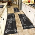 thumbnail image 4 of Enyhom Kitchen Rug Sets of 3 Non-Slip Kitchen Rug and Runner Washable Floor Mat for Kitchen, Laundry Room and Hallway, Black, (20"x32"+20"x47"+20"x59"), 4 of 8
