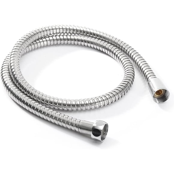 PinesC 1m/1.5m Flexible Shower Hose Plumbing Hoses Stainless Steel Chrome Bathroom Water Head Showerhead Pipe Accessories (Color : 1M) 1m 1m