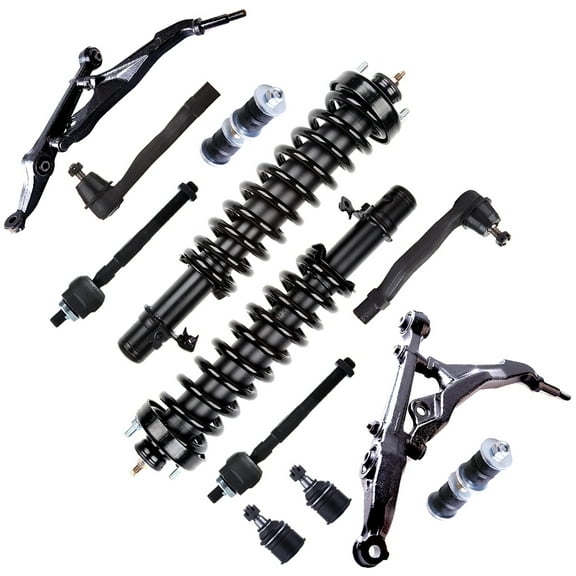 CCIYU Complete Suspension Kit Fits 92 93 94 95 for Honda Civic Includes Strut Spring Assembly, Control Arm, Ball Joint, Stabilizer Bar Link kit, Tie Rod End Fits select: 1994-1995 HONDA CIVIC EX