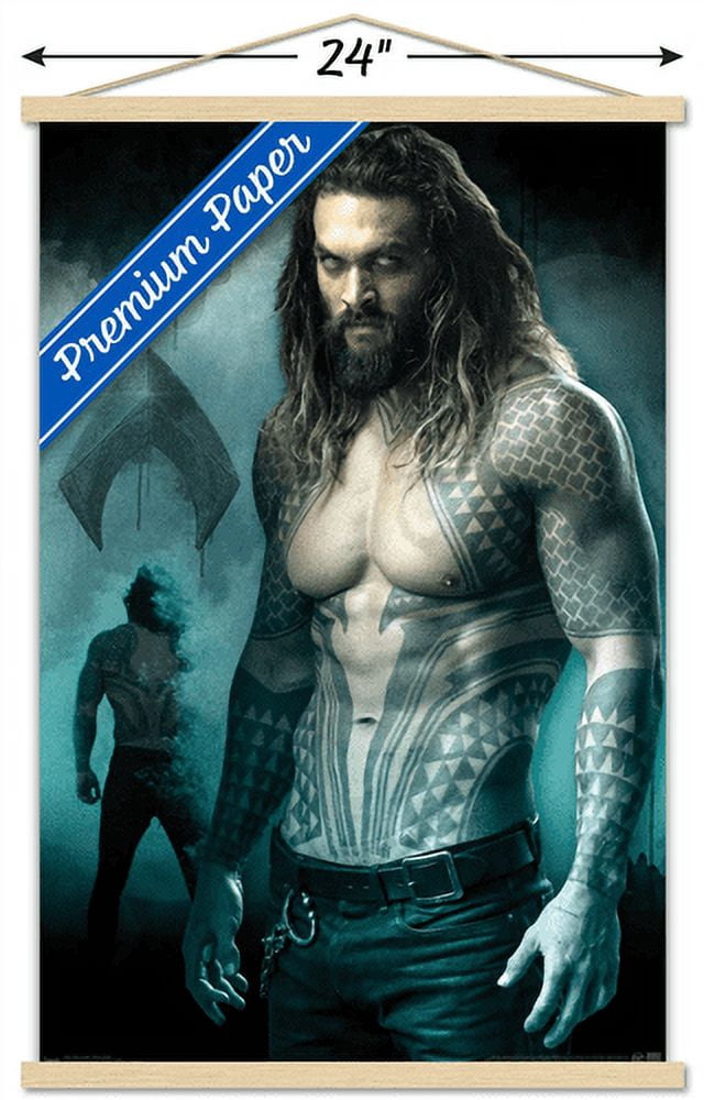 DC Comics Movie - Justice League - King of Atlantis Wall Poster with Wooden Magnetic Frame, 22.375" x 34"