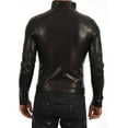 thumbnail image 2 of Men's Genuine Lambskin Leather Jacket Motorcycle Biker Jacket A227, 2 of 3