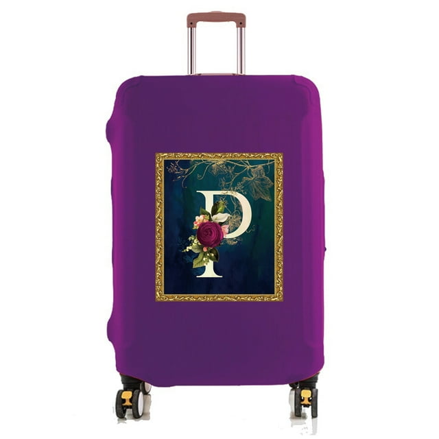 18-32 Inch Large Capacity Travel Essential Bag with Flower Serie Print Pattern Travel Accessories Suitcase Dust Protection Cover 8flower P L