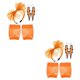 thumbnail image 4 of Aros para El pelo y pendientes de relámpago Sexy guantes de red de pesca Minnieouse Naranja 2Conjunto, 4 of 6