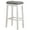 White / Gray, variant on Angel Line Cambridge 29" Padded Saddle Stool, White w/ Gray Cushion