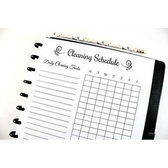 Cleaning Planner Schedule Inserts for 11 Disc Planners